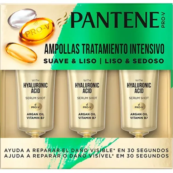 PANTENE Ampollas Liso Extremo 1 Minuto* Hidratantes Faciales