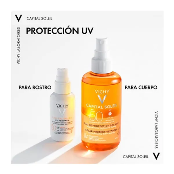 VICHY Capital Soleil Enhanced Tan Water Spf50+* Hidratantes Faciales