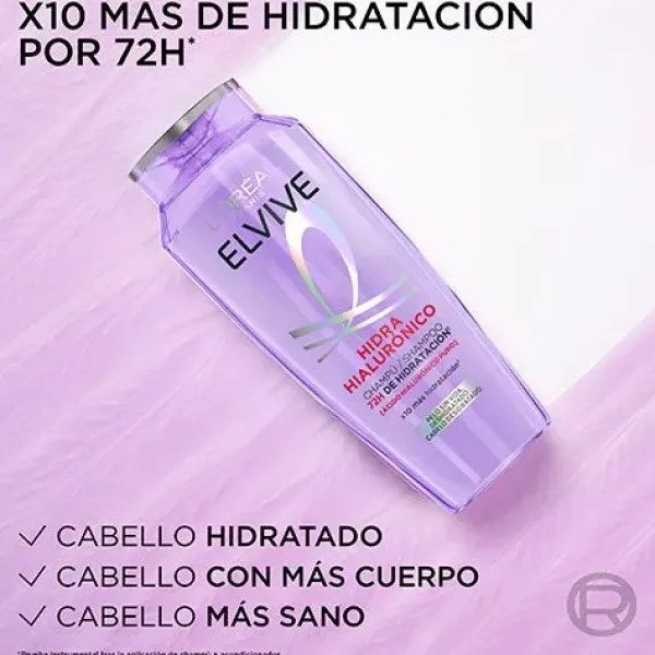 ELVIVE Champú Hidra Hialurónico* Hidratantes Faciales