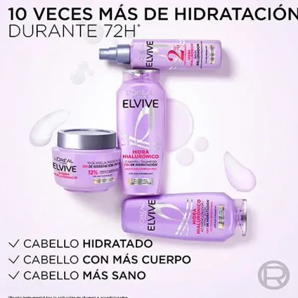 ELVIVE Champú Hidra Hialurónico* Hidratantes Faciales