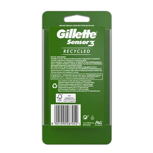 GILLETTE Desechable Gillete Sensor 3 Recyled* Hidratantes Faciales