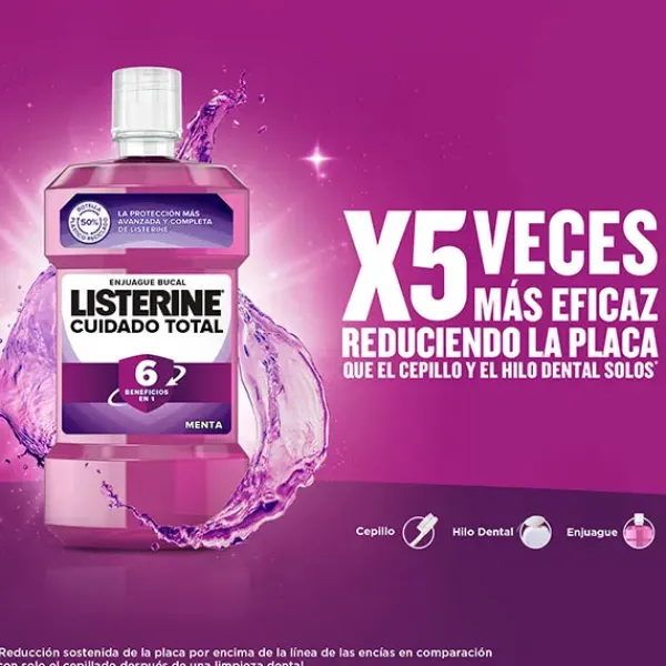 LISTERINE Enjuague Bucal Cuidado Total* Hidratantes Faciales