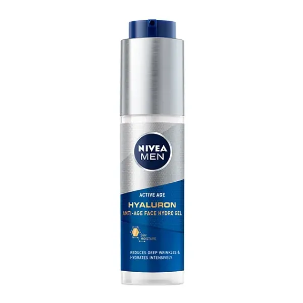 NIVEA Men Active Age Hyaluron Anti-Age Face Hydro Gel* Antiedad