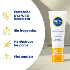 NIVEA Protección Facial Sensitive Spf 50* Hidratantes Faciales