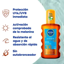 NIVEA Protege & Broncea Aceite Solar Spf 30* Hidratantes Faciales