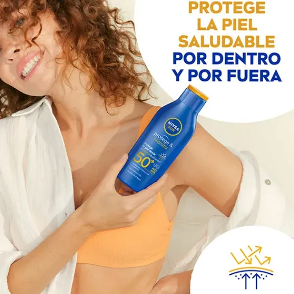NIVEA Protege & Hidrata Leche Solar Spf 50* Hidratantes Faciales