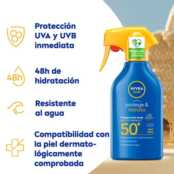 NIVEA Protege & Hidrata Spray Solar Spf 50+* Hidratantes Faciales