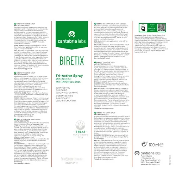 BIRETIX Spray Anti-Imperfecciones* Hidratantes Faciales